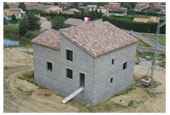 Construction d'une maison neuve en Ardèche, couvrure